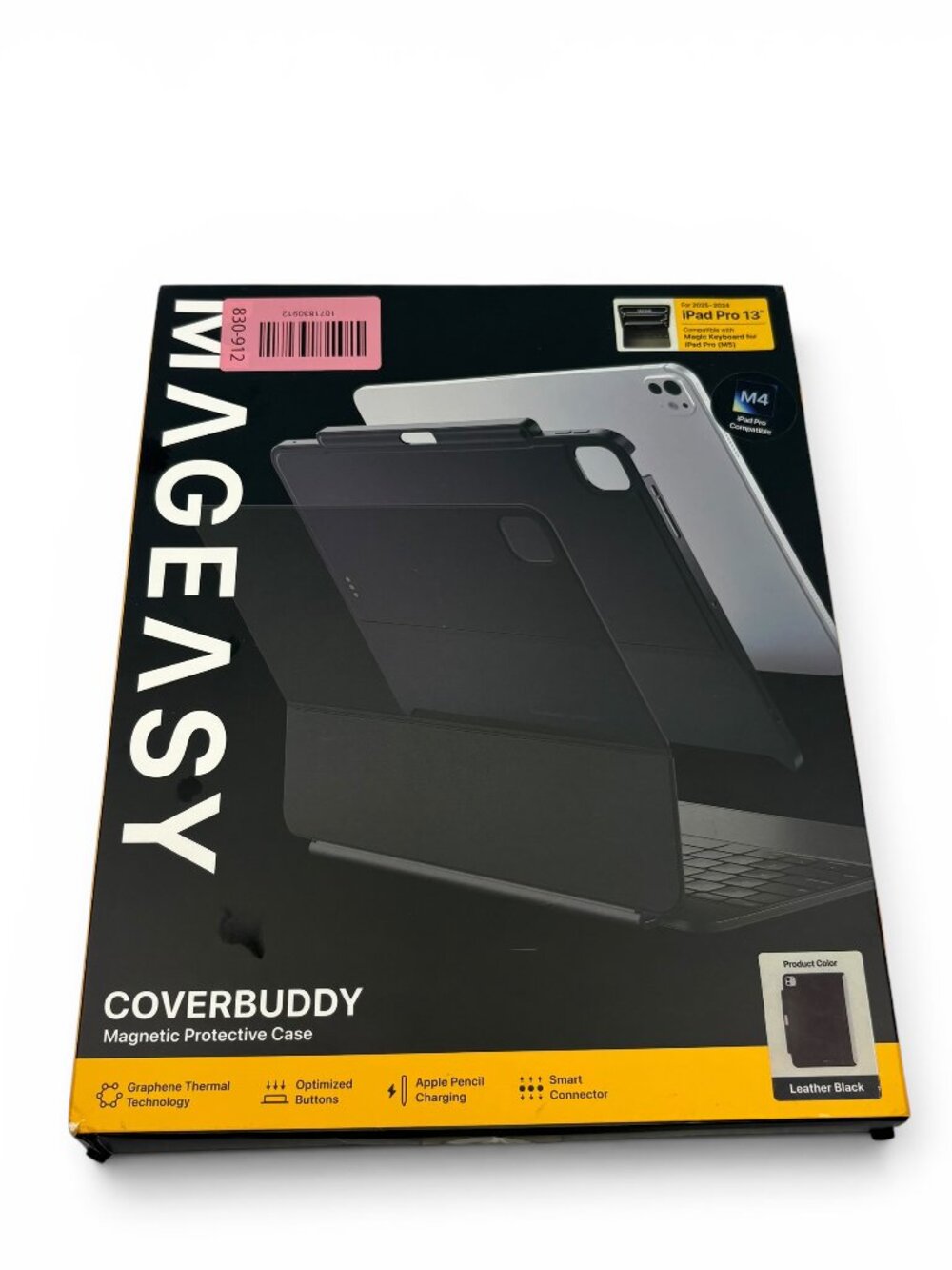 MAGEASY CoverBuddy iPad Pro 13 Case Magic Keyboard Compatible M4 M5 Black